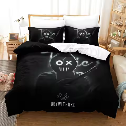 BoyWithUke Bedding Set Duvet Cover + 2 Pillowcases Toxic Understand IDGAF Indie Pop Bedroom Decor