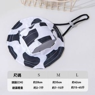 ---- - 奶牛黑白 小码【头围29cm左右】3-7斤 帽子貓咪夏 小貓薄款帽漁夫帽 柯基夏季防曬防勒 小狗狗狗耳朵遮陽