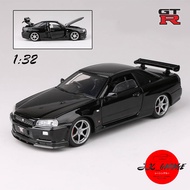 [พร้อมส่ง🔥] โมเดลรถเหล็ก Nissan Skyline GTR R34 1:32 โมเดลรถยนต์ รถเหล็ก ของขวัญ  แฟน ของเล่น