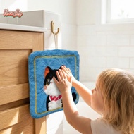 honeybird Cute Cartoon Cat Hand Towel Coral Fleece Soft Absorbent Decorative Towel for Bathroom Kitc