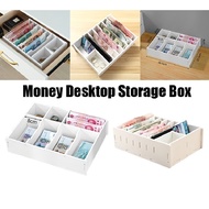 7/8 Grid Desktop Cash Drawer Cashier Money Separator Organizer Storage Rack Box