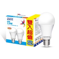 ADATA威剛13W高效能LED球燈泡-白光(2入) AL-BUA60C4-13W65/2
