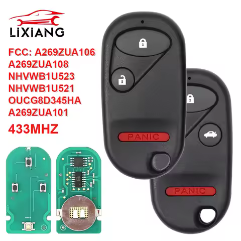 HONDAfor FCC: A269ZUA106,ZUA101,A269ZUA108,NHVWB1U523, NHVWB1U521OUCG8D345HA 433MHz Remote Key Fob f