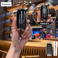 4ปุ่ม เคสกุญแจรถ NISSAN เคสกุญแจรถยนต์อัจฉริยะ สำหรับ nissan almera teana sylphy leaf kicks เคสกุญแจ