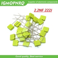 20PCS Correction capacitor 2.2nF 222J 100V 5mm Polypropylene Safety Plastic Film Capacitor