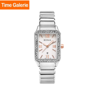 Bonia Elegance BNB10701-2313S Square White Dial Women Silver Watch