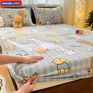 Bonnie Rabbit's friends Flannel Fitted beding Cartoon Milk fluff Fitted sheet Single/Super Single/Qu