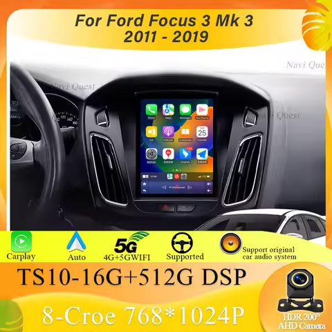Android Tesla Style Radio Android Car Radio For Ford Focus 3 Mk3 2011-2019 No 2Din Tesla Style Multi