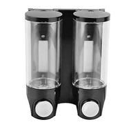 Agusto DOUBLE Black Liquid Soap Dispenser - Black Soap Dispenser E09