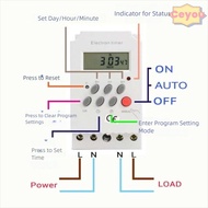 CEYOU Digital Timer, 12V 220V Timer Switch, Portable LED 110V 50/60Hz Electrical Device Timer Electr