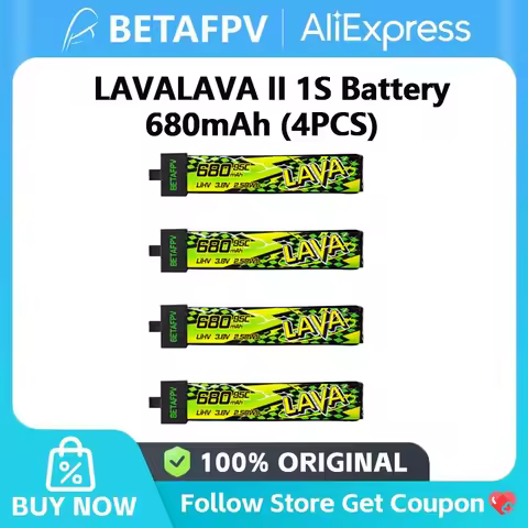 NEW BETAFPV LAVA II 1S 95C Battery 680 mAh 3.8V LiHV Battery BT2.0 for Air65, Air75, Meteor75 Pro, C