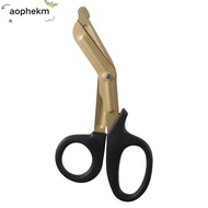 AOPHEKM Trauma Shears, 18cm Titanium plating Nurse Scissors, Stainless Steel Bandage Scissors