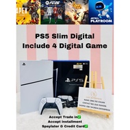 PS5 Slim Digital 825GB Include 4 Digital Game（USED）
