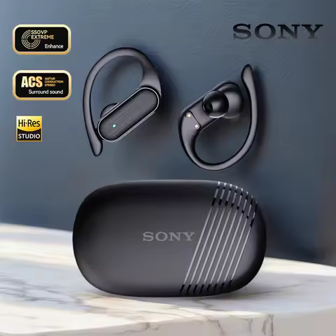Original Sony A520 Wireless Business Headphone Ear-Hook HIFI Bass Noise Cancelling Earphone With Mic