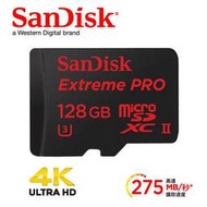 &lt;SUNLINK&gt;SanDisk EXTREME PRO TF micro 公司貨 128G 128GB 讀 275MB
