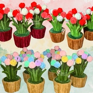MINI POT mini flower souvenir giveaway fuzzy wire flower personalized customizable