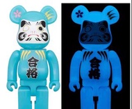 正品 Bearbrick BE@RBRICK 400% 達摩 達磨 合格 青蓄光