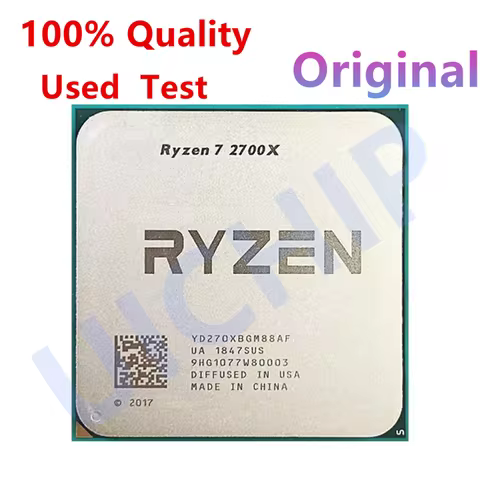 100% Original Ryzen 7 2700X R7 2700X 3.7 GHz Eight-Core Sixteen-Thread 16M 105W CPU Processor Socket