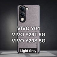 SKINMELEON VIVO Y04 / Y29T 5G / Y29S 5G Case Fabric Touch Artificial Leather Casing TPU Phone Case