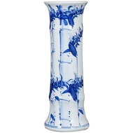 Aquatic Rich Bamboo Flower Vase Decoration Jingdezhen Porcelain Hand Painted Blue and White Porcelain Chinese Living Room Flower Arrangement Floor-Standing Extra Large-Ceramic Vase