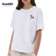 [GOOD2U] Plein Kotton Women Short Sleeve Pocket Crew neck T-Shirt - Girls / Baju Tshirt Perempuan