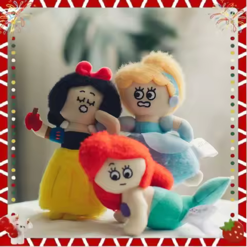 52TOYS Disney Princess On The Run Series Abstract Keychain Blind Box Backpack Pendant Festival Myste