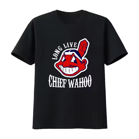 Long Live Chief Wahoo T Shirt Stylish Design for Baseball Fans Homme Slightly Comfortable Men's Clot