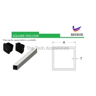 [Ready Stock/Customized Length] Aluminium rectangular hollow square 101.6mmx38.1mm 25.4mx50.8mm 25.4mm  hollow NA pagar