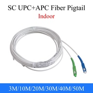 Fiber Optic Pigtail UPC APC SC Optical Cable 2-Core Single-mode Simplex Indoor Patch Cord Wire 3M/10M/20M/30M/40M/50M