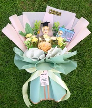 Buket boneka Barbie Wisuda Bouquet  Berbi Hijab Nembak Cewek