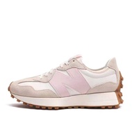 100% Original New Balance NB 327 White Grey Pink Low-top versatile casual shoes sneakers WS327AL ka