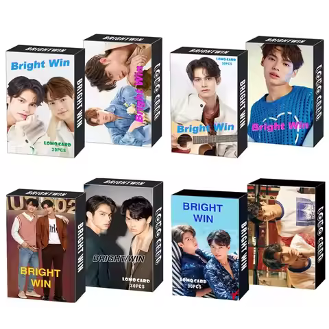 30Pcs Thai BL Stars Bright Win Earth Mix Lomo Cards Creative Idol HD Printing Photo Fans Collectible