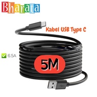 5M Type-C Cable USB A To Type C 5M Cable Power Charger CCTV