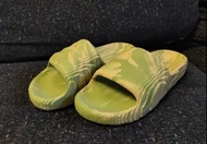 😀adidas originals Adilette 22 舒適耐磨運動拖鞋鞋男女同款 綠黃色