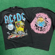 Ac/DC Band Shirt Crane Black Faded Fabric (Giant Label)