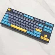 Cute Blue Cat Keycaps PBT, MA Profile, Sublimation, Mechanical Keyboard Keycaps, Support 60% 61 64 6