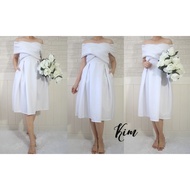 civil wedding dress ♛2XL-4XL White / Civil Wedding Plus Size Dress☬