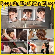 [Focus On The 3 Way Mirror]3 Way Mirror Matte Finish - Lightweight & Easy to Hang (SG Fast Dispatch)