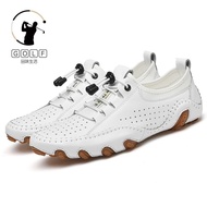 Korea J.LINDEBERG PEARLY GATES ▥✻▧ Men's golf shoes nailless men's shoes waterproof breathable leather shoes casual sports men's golf shoes
