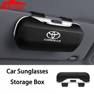 Toyota Corolla Car Sun Visor Sunglasses Holder Press Switch Eyeglasses Storage Box Soft Lining Scrat