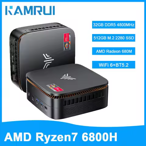 Gaming Mini PC AMD Ryzen7 6800H 32GB LPDDR5 6400MT/s 512GB/1TB PCIe3.0 SSD up to 4.7GHz 2.5G LAN USB