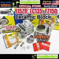 ESPADA Racing Block Kit Ceramic PRO Forged Piston SIAP Gasket Set ORIGINAL LC135 Y15ZR FZ150 62MM 63