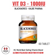 Blackmores Vitamin BIO D3 1000 Iu 60 Softgels BPOM KALBE Vitamin D 1000IU BPOM