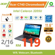 Acer C740 Chromebook 11.6 Inch 2GB 16GB SSD Playstore (Refurbished)