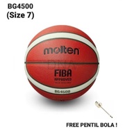 Molten BG4500 Basketball - BG4500 FIBA APPROVED ORIGINAL 100% PERBASI - THAILAND SIZE 7 (2019-2023)