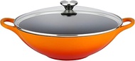 Le Creuset Enameled Cast Iron Signature Wok, 5.25 qt. (12-2/3"), Flame