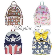 🎡香港迪士尼 迪士尼公主蛋糕圖案/  米妮雛菊造型 / Marvel  漫威 美國隊長/ 星際大戰 尤達/ 奇異博士/ space mountain 飛越太空山  Loungefly 迷你背包 背囊