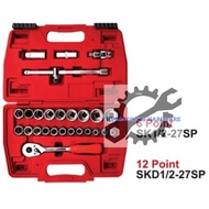 JETECH TOOL ORIGINAL || 27PCS CR.V BOX SOCKET WRENCH SET (PVC CASE)