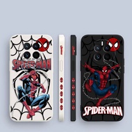 Super Marvel Hero Spider-Man Side Printed Liquid Silicon Phone Case For HUAWEI Mate 40 30 20 10 P50 P40 P30 P20 P10 Nova 3E 4E Pro Plus Lite 2018 5G