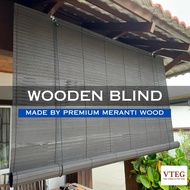 (7 feet width) Bidai Kayu Outdoor Blind Wooden Blinds Woodblind Meranti Wood